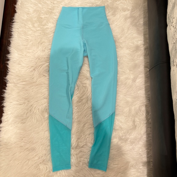 Beach Riot Neon Turquoise Ribbed Workout Set Sz S - Picture 5 of 7